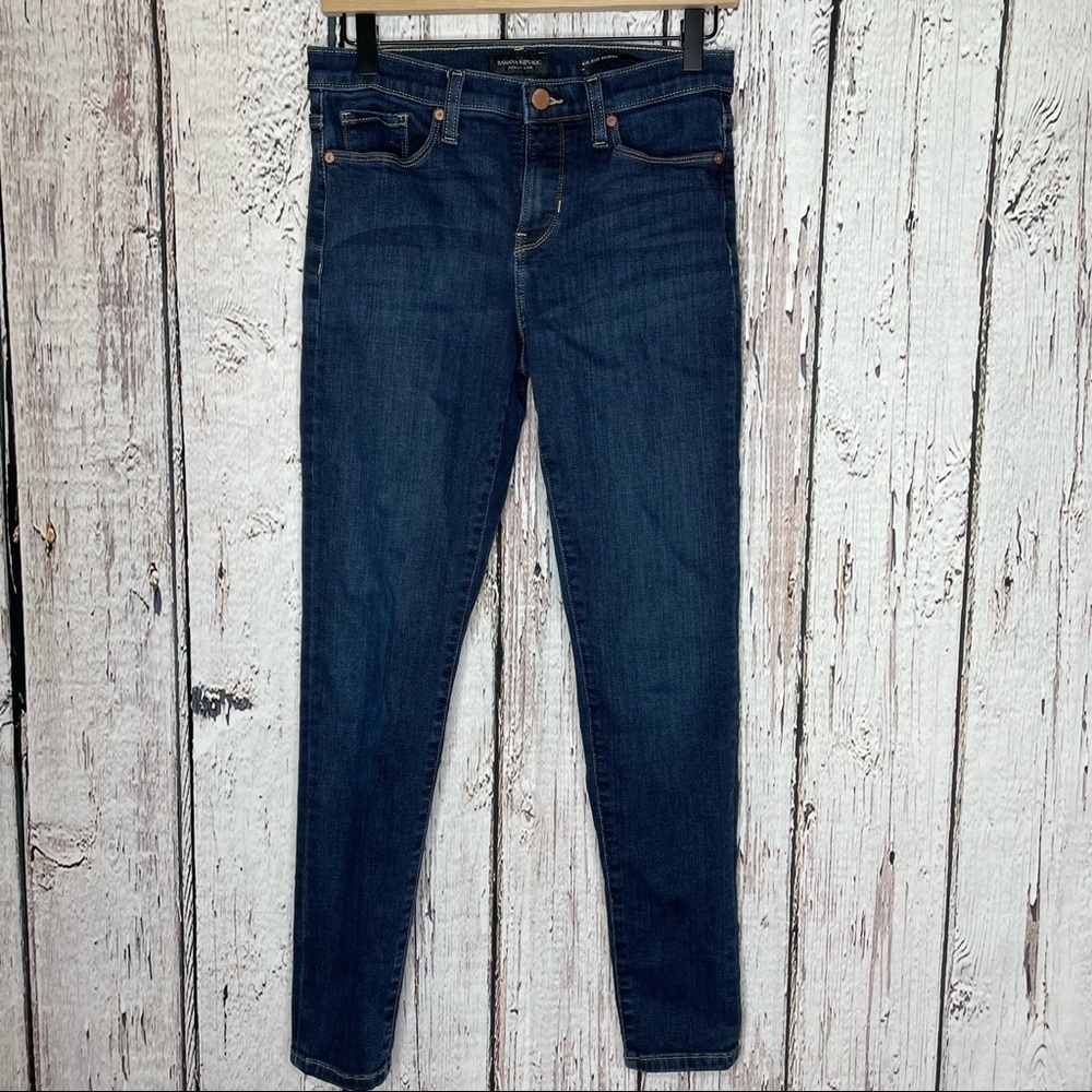 Banana Republic Premium Denim Mid-Rise Skinny Jeans‎ Size 26 Inseam 27”